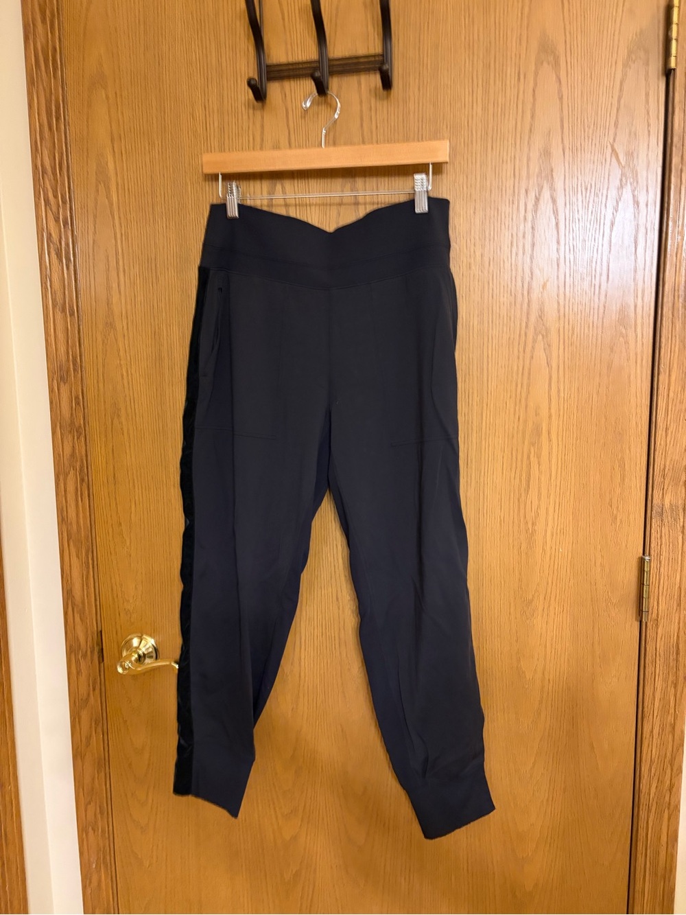athleta venice velvet stripe jogger
